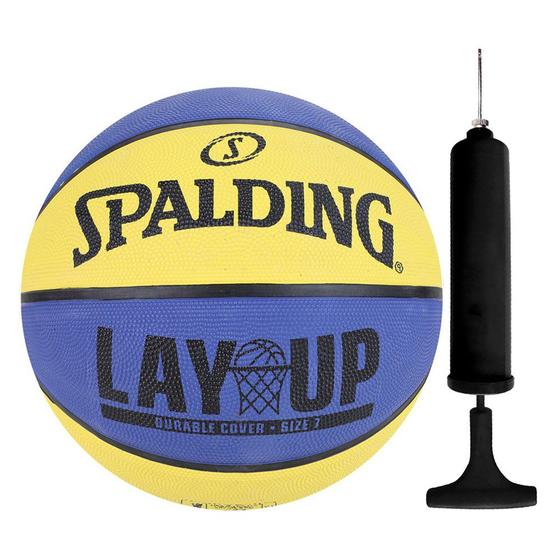 Imagem de Kit Bola Basquete Spalding Lay-up + Bomba de Ar