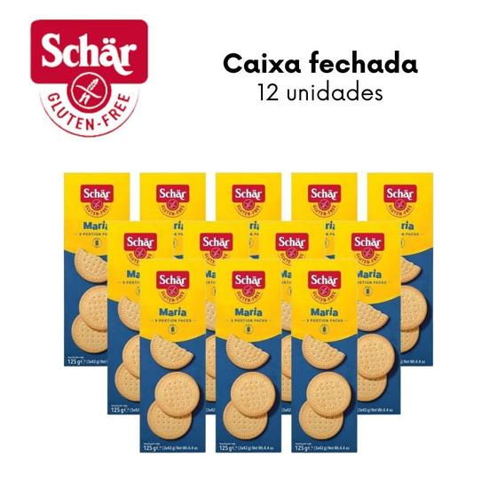 Imagem de KIT Bolacha tipo maria Dr. Schar 125g - Caixa com 12 unidades