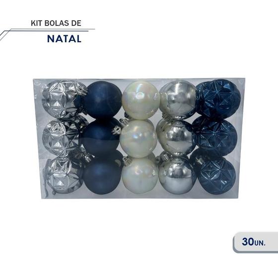 Imagem de Kit Bolas Natalinas Para Decoração De Árvores - 30 Unidades