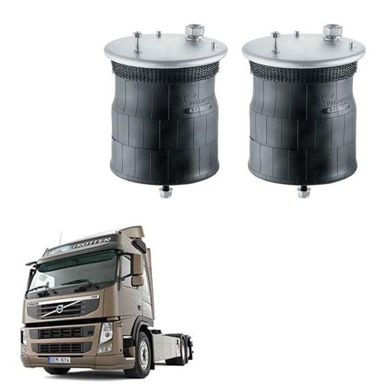 Imagem de Kit Bolsa Ar Eixo Tração Volvo Fh Fm 2017 2018 S/ Base Menor