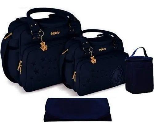 Kit Bolsa Bebê C/trocador Menina/o Maternidade Atacado Barato Marinho Menor preço em Kit Bolsa Bebê C/trocador Menina/o Maternidade Atacado Barato Marinho