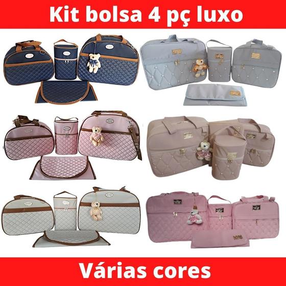 Imagem de Kit bolsa bebê maternidade De Menina Menino 4 Peças