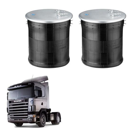 Imagem de Kit Bolsa De Ar Suspen. Scania S5 S6 2014 2015 Terceiro Eixo