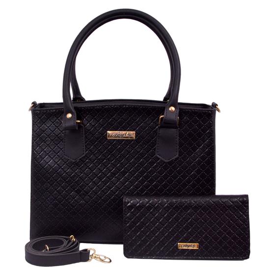 Kit Bolsa Feminina Grande Estruturada