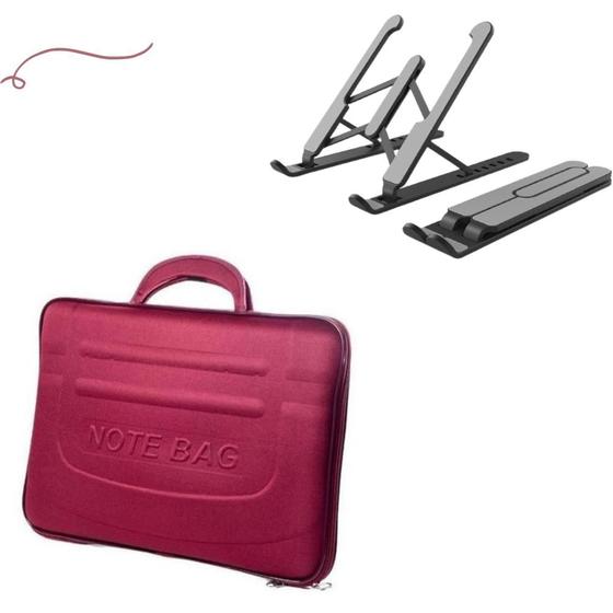 Imagem de Kit Bolsa Feminina Masculina Notebook + Suporte Not Envio24h