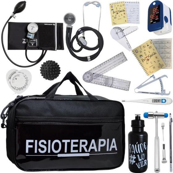 Imagem de Kit Bolsa Fisioterapia Acadêmico Goniômetro Martelo Buck Fita Antropométrica Completo Pa Med