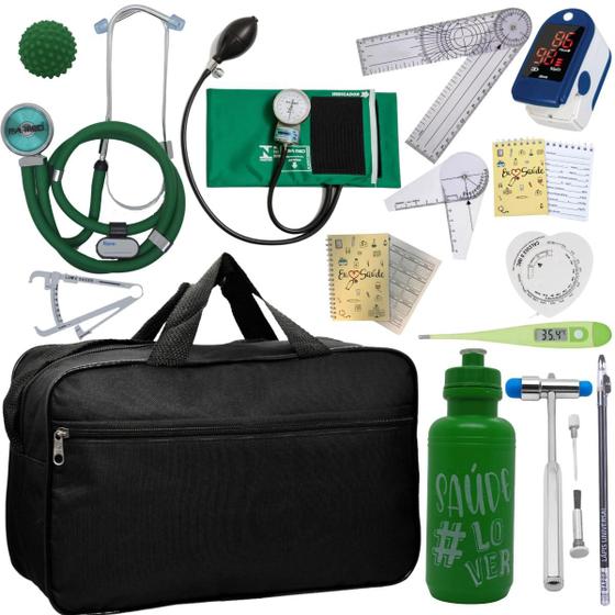 Imagem de Kit Bolsa Fisioterapia Acadêmico Martelo Buck Goniômetro Completo