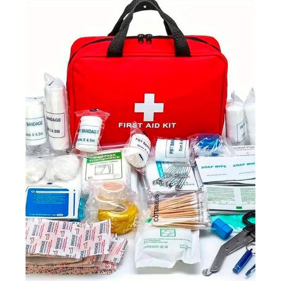 Imagem de Kit Bolsa Impermeável Primeiros Socorros 170pç Sobrevivência