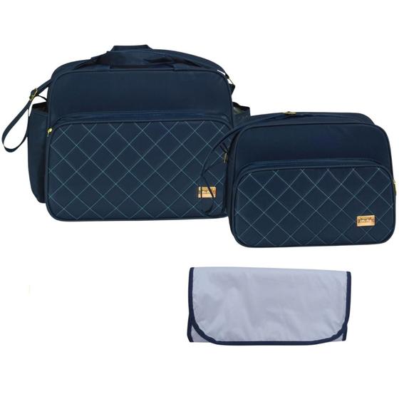 Imagem de kit Bolsa Maternidade Bolsa G, Bolsa P e Trocador menino menina Luxo