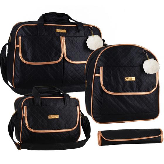 Kit Bolsa Maternidade com Mochila Menino - Cor Preto Menor preço em Kit Bolsa Maternidade com Mochila Menino - Cor Preto