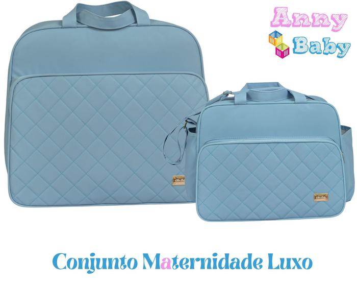 Imagem de Kit Bolsa Maternidade Mala e Bolsa G Menino Menina Luxo