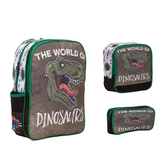 Imagem de Kit Bolsa Mochila Escolar The World Of Dinosaurs Passeio