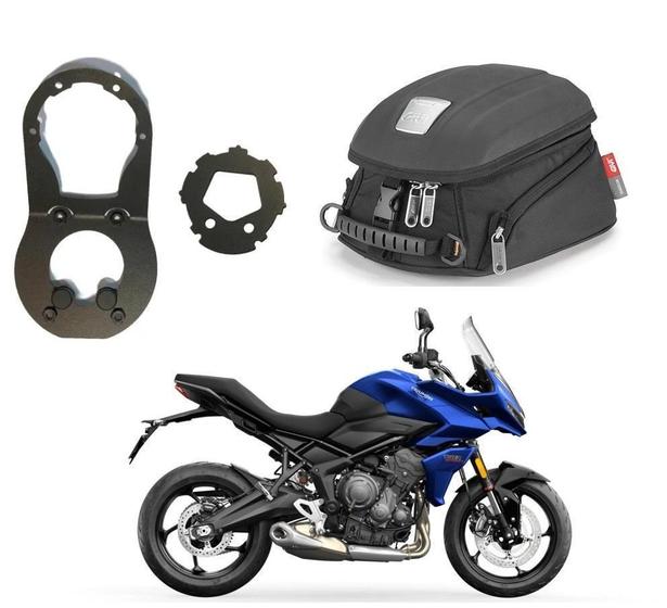 Imagem de Kit Bolsa Tanque Givi Mt505 5L + Bocal Bf69 Tiger Sport 660