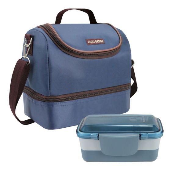 Kit Bolsa Térmica Essencial 3 Com Marmita dupla Jacki Design Menor preço em Kit Bolsa Térmica Essencial 3 Com Marmita dupla Jacki Design