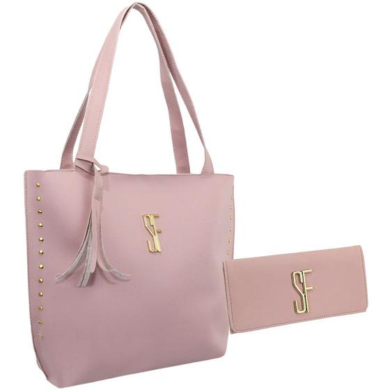 Imagem de kit bolsa transversal feminina com carteira combo bag