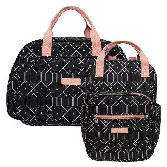 Kit Bolsas Maternidade Pirulitando G+M Felicidade Preto - Pirulitando ...