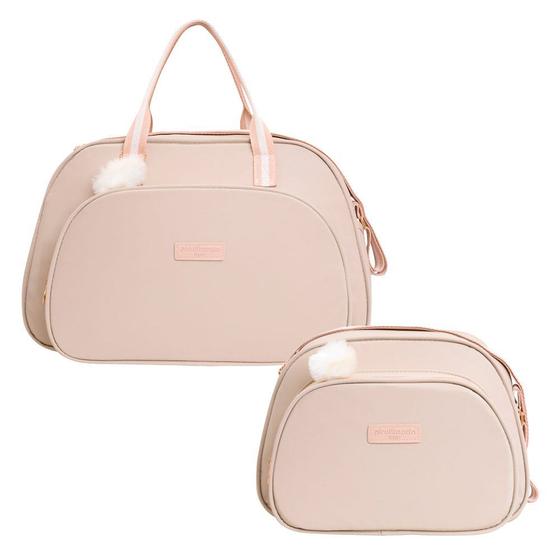 Kit Bolsas Maternidade Pirulitando G+P Doçura Marfim Menor preço em Kit Bolsas Maternidade Pirulitando G+P Doçura Marfim