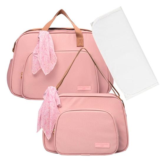 Imagem de Kit Bolsas Maternidade Pirulitando G+P+T Encanto Rosa