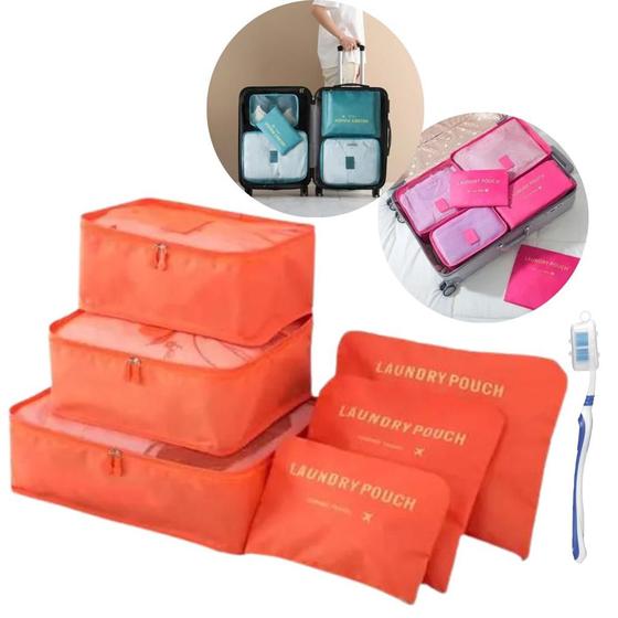 Imagem de Kit Bolsas Para Viagem Organizador Premium 6 peças Portátil