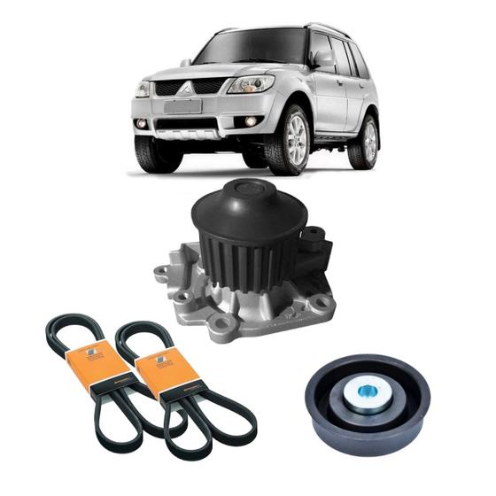 Imagem de Kit Bomba D'água Pajero Tr4 2003 Correia Polia Alternador