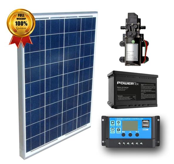 Imagem de Kit Bomba Dágua 12v + Painel Placa Solar 30w + Controlador PWM 30A - RESUN