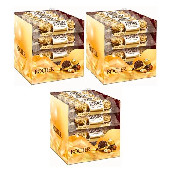 Imagem de Kit Bombom Ferrero Rocher - 3cx c/ 48 Bombons Cada