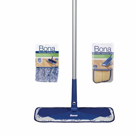 Imagem de Kit Bona Mop Com 2 Refis Pad Atrai Pó e Pad Aplicador