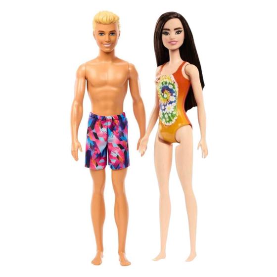 Imagem de Kit Boneca Barbie E Ken De Praia Piscina Namorados - Mattel