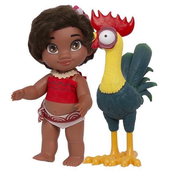 Imagem de Kit Boneca Bebê Moana Fofinha E Galinho Hei Hei Lançamento