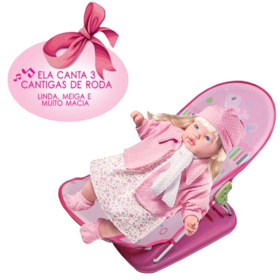 Imagem de Kit Boneca Classic Rose Ring Canta 3 Músicas + Cadeirinha