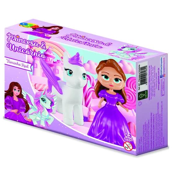 Imagem de Kit Boneca Princesa Unicornio Monta Desmonta