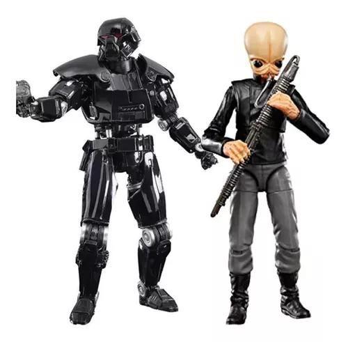 Imagem de Kit boneco figura dark trooper e figrin dan star wars black series 15cm legends hasbro