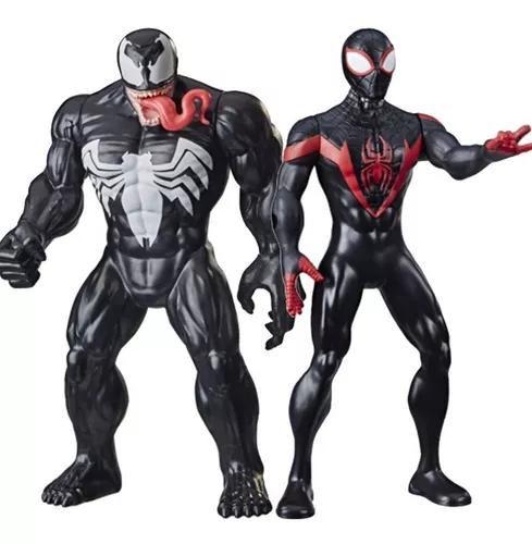 Imagem de Kit boneco figura venom e miles morales olympus 24cm hasbro