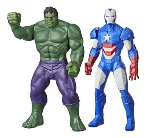 Imagem de Kit Boneco Hulk E Homem De Ferro Patriota Olympus Hasbro