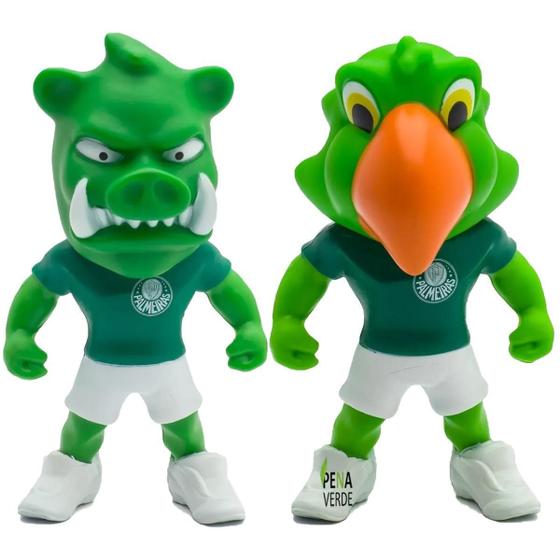 Imagem de Kit Boneco Palmeiras Porco Gobatto + Periquito Mascote