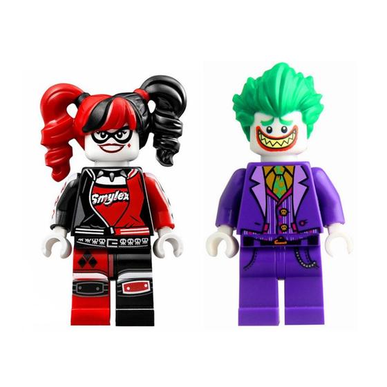 Imagem de Kit bonecos coringa joker e harley quinn blocos de montar