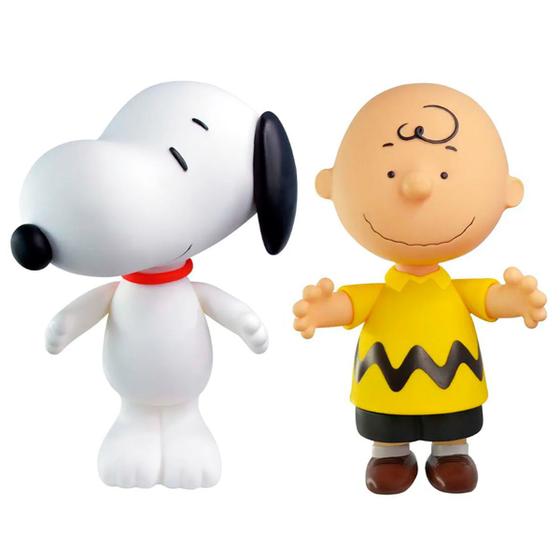 Imagem de Kit Bonecos de Vinil Charlie Brown e Snoopy Peanuts - Lider