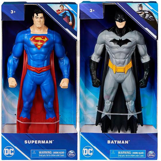 Imagem de Kit Bonecos Figuras Articuladas 24 Cm Superman Batman Sunny