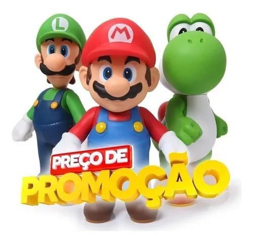 Kit Bonecos Grandes 23cm - Super Mario, Luigi, Yoshi Coleção brinquedo Menor preço em Kit Bonecos Grandes 23cm - Super Mario, Luigi, Yoshi Coleção brinquedo