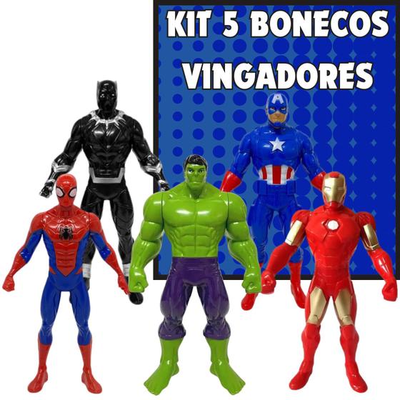 Imagem de Kit Bonecos Heróis Marvel Vingadores Colecionadores Original