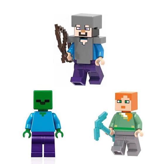 Minecraft Beddengoedset, Creeper Steve Alex, omkeerbaar, 140 x 200 cm 1 kussensloop 70 x 90 cm, 100% polyester, zeer goede kwaliteit, kleur groen