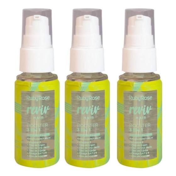 Imagem de Kit Booster 3 em 1 Ruby Rose Reviv Hair Berry Dreams 30ml C/3
