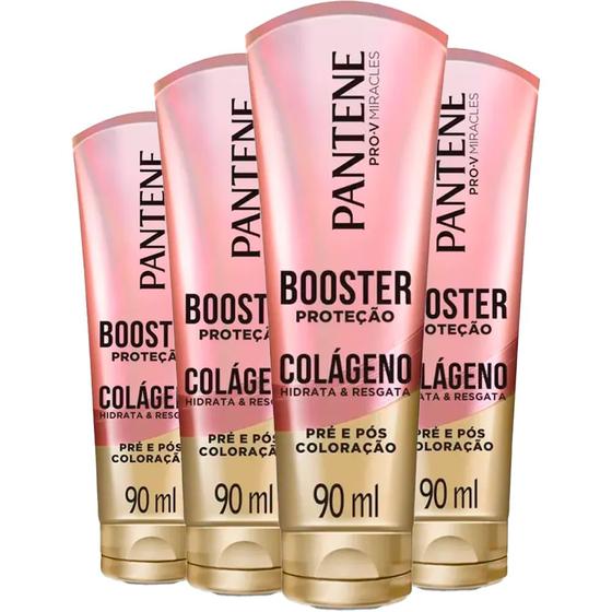 Imagem de Kit Booster De Proteção Pantene Colágeno Pré e Pós Coloração 90ml - 4 Unidades