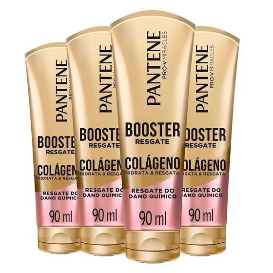 Imagem de Kit Booster Resgate Pantene Colágeno Hidrata e Resgata Dano Químico 90ml - 4 Unidades