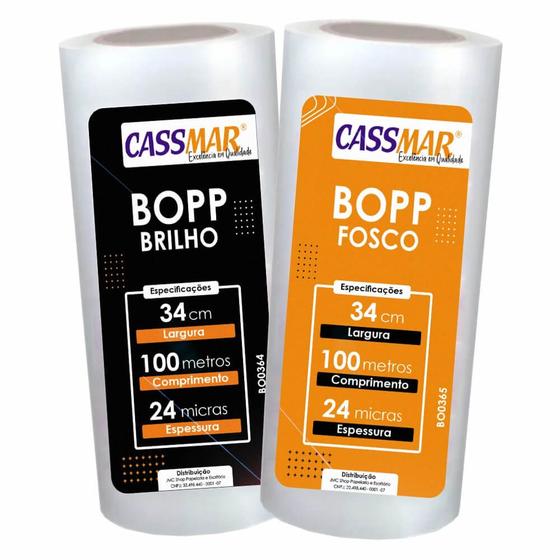Imagem de Kit Bopp Brilho + Fosco A3 34cm X 100m Cassmar 02un