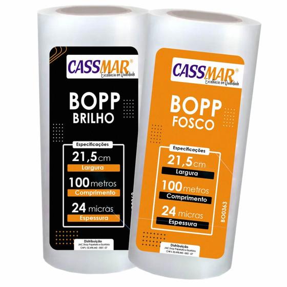 Imagem de Kit Bopp Brilho + Fosco A4 21,5cm X 100m Cassmar 02un