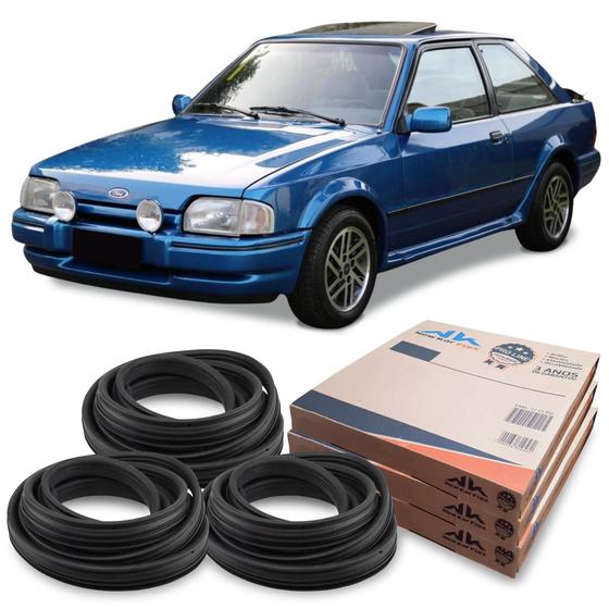 Imagem de Kit Borracha 2 Portas E Porta Malas Ford Escort 1988 A 1992