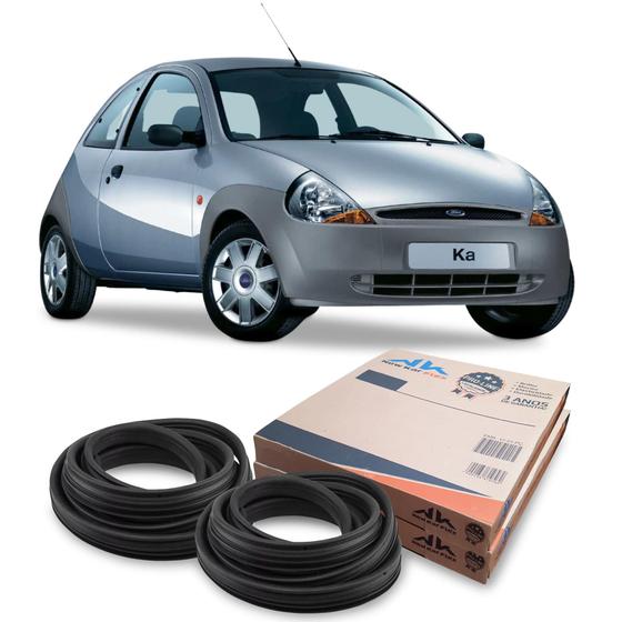 Imagem de Kit Borracha 2 Portas Guarnição Ford Ka Até 2008