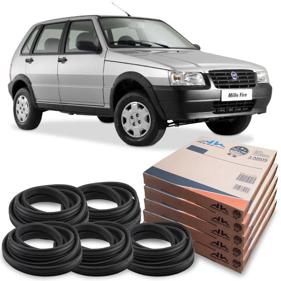 Imagem de Kit Borracha 4 Portas E Porta Malas Fiat Uno 1984 Até 2013