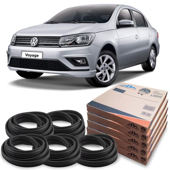 Imagem de Kit Borracha 4 Portas E Porta Malas VW Voyage 2008 Em Diante